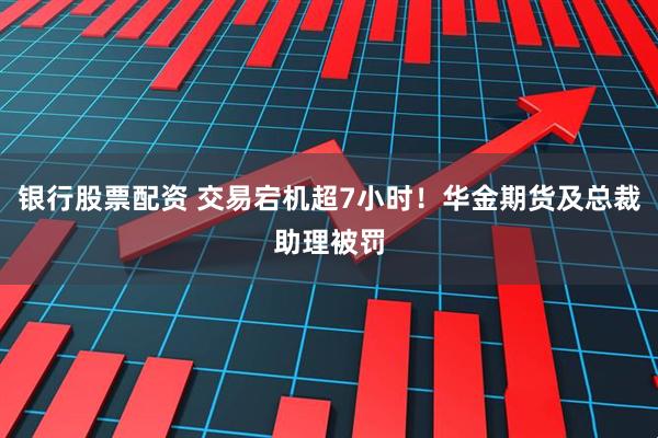 银行股票配资 交易宕机超7小时！华金期货及总裁助理被罚
